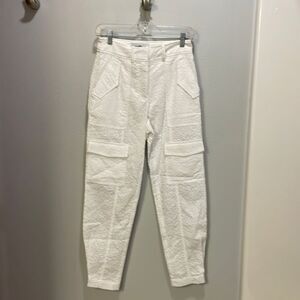 10 Crosby Derek Lam woman’s white flower design pants